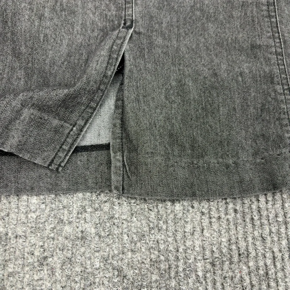 Sandro Skirt Womens 14 Grey Cotton Blend A-Line Casual Professional Style